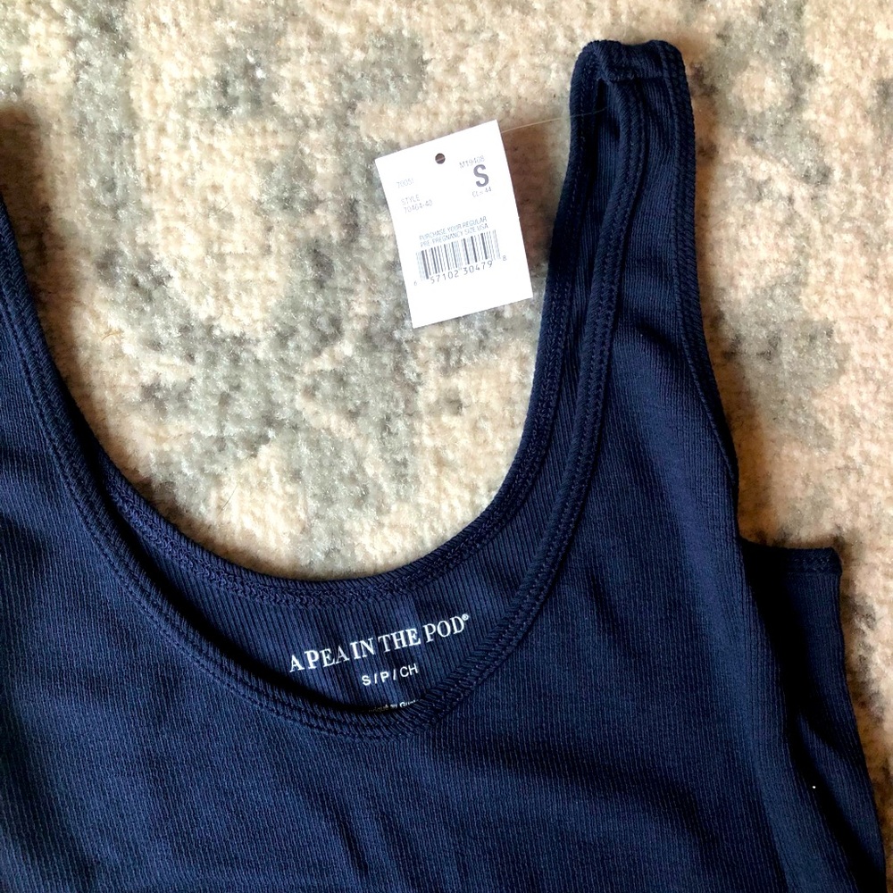 A Pea In The Pod Maternity Navy Tank Top